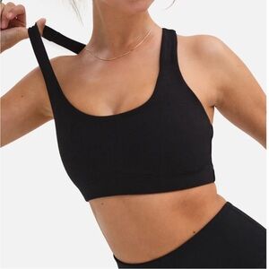 NWT MATE The Label Black Organic Stretch Sports Bra Size XS
